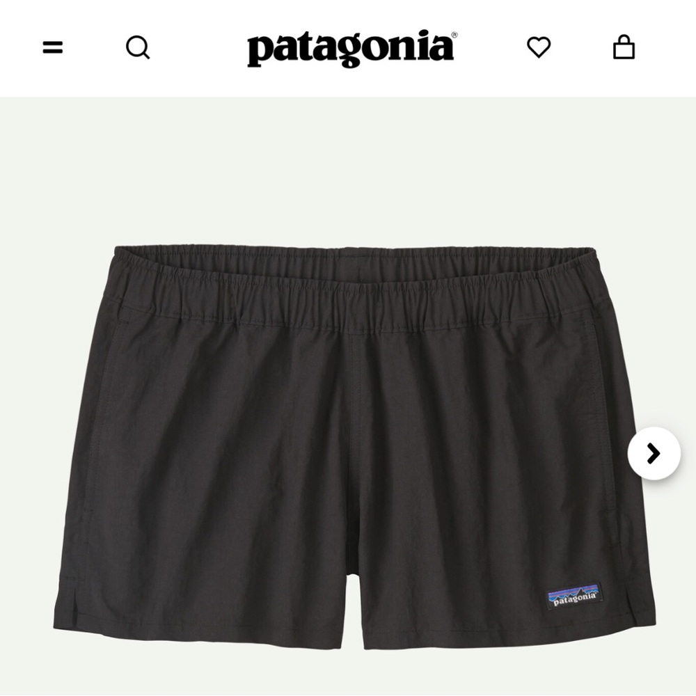 Patagonia Black Barely Baggies L 2.5”